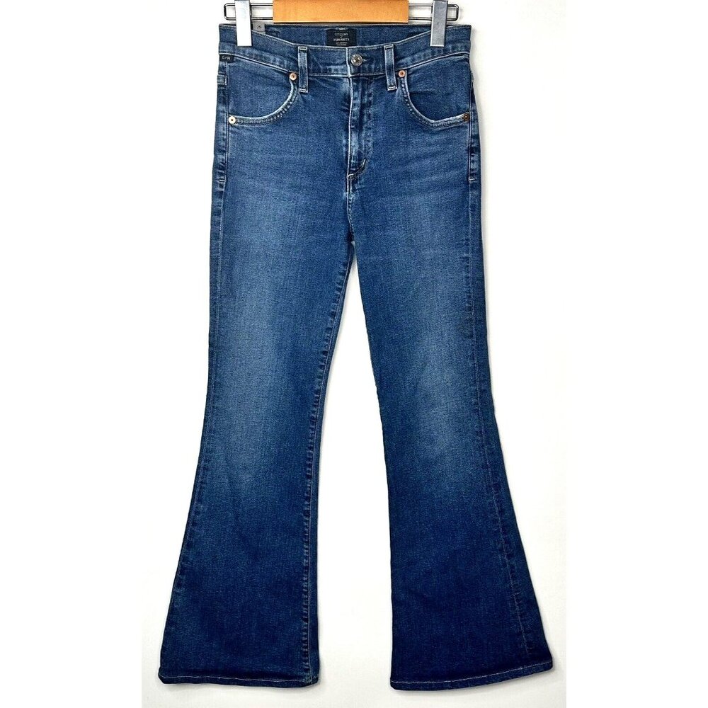 Citizens Of Humanity Womens Jeans Chloe Super Flare Wide Leg Mid Rise Size 25